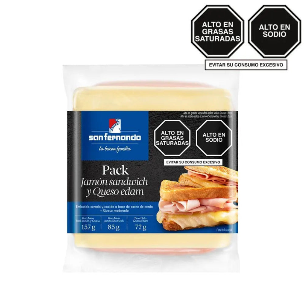 Pack San Fernando Jamón Sándwich 85gr + Queso Edam 72gr
