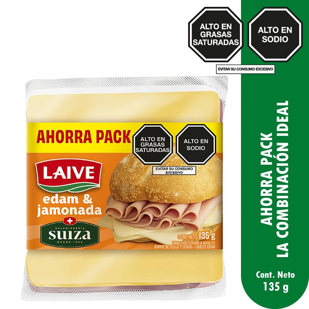 Pack Suiza Queso Edam y Jamonada 135gr