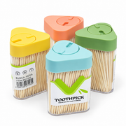 Palitos de Bambu Mondadientes con dispensador x 100 un.