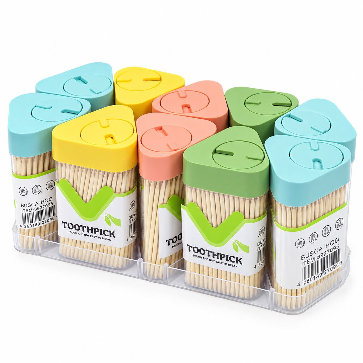 Palitos de Bambu Mondadientes con dispensador x 100 un.