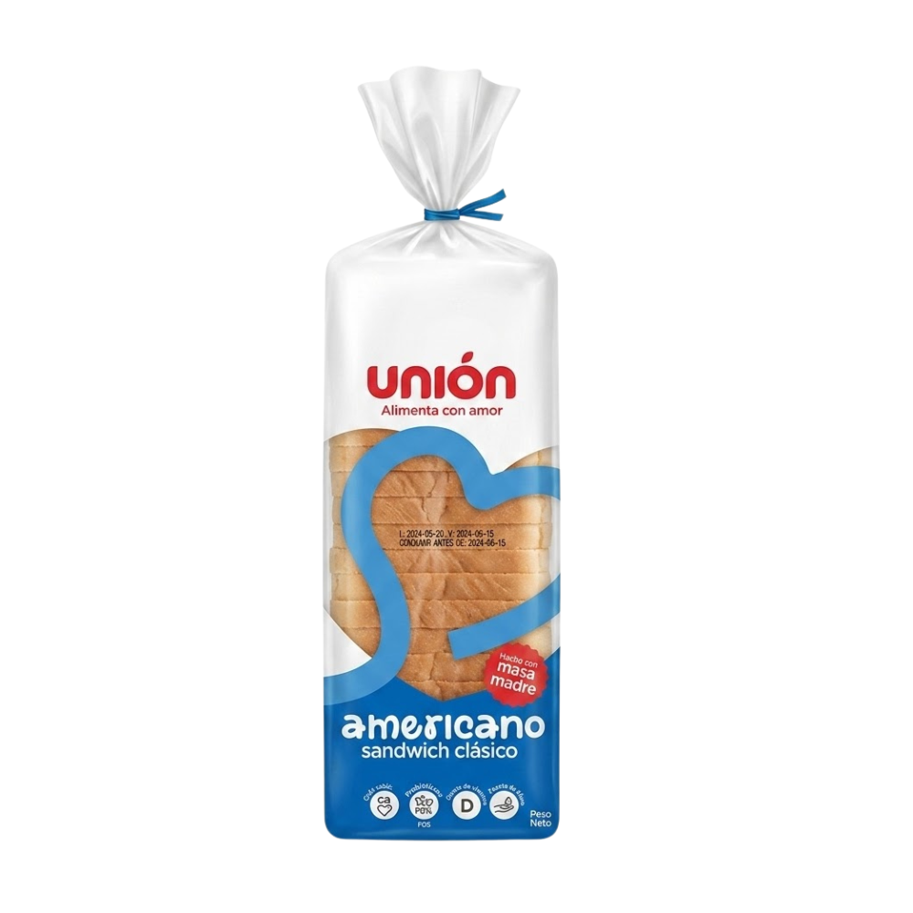 Pan Union Americano Sandwich Bolsa 540gr