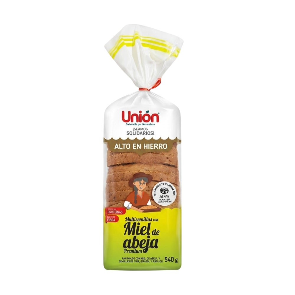 Pan Union Multisemillas Con Miel Bolsa 540gr