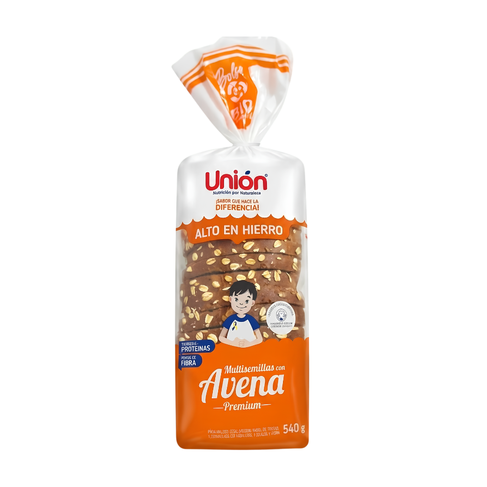 Pan Union Multisemillas con Avena Bolsa 540gr