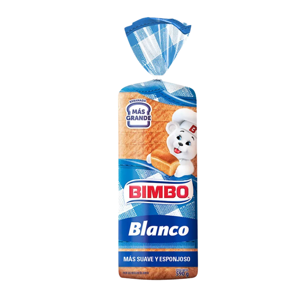 Pan de Molde Blanco Bimbo Mediano Grande Bolsa 590 gr