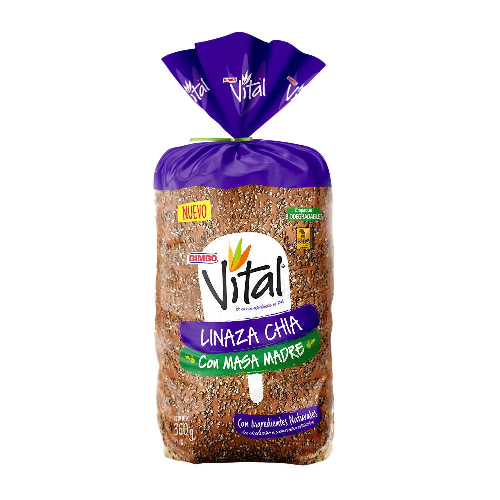 Pan de Molde Blanco Bimbo Vital de Semillas Linaza, Girasol, Chia  Bolsa 360 gr