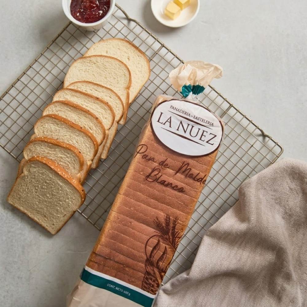 Pan de Molde La Nuez Blanco Artesanal Bolsa 620 gr