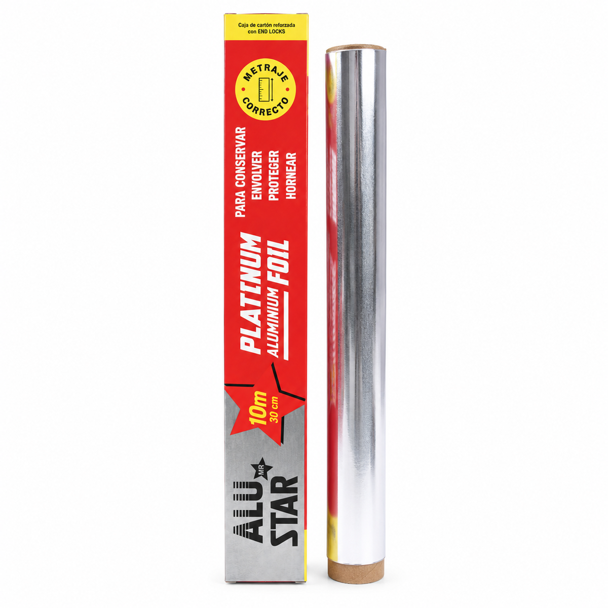 Papel Aluminio Alu Star en Rollo 30 cm x 10 m
