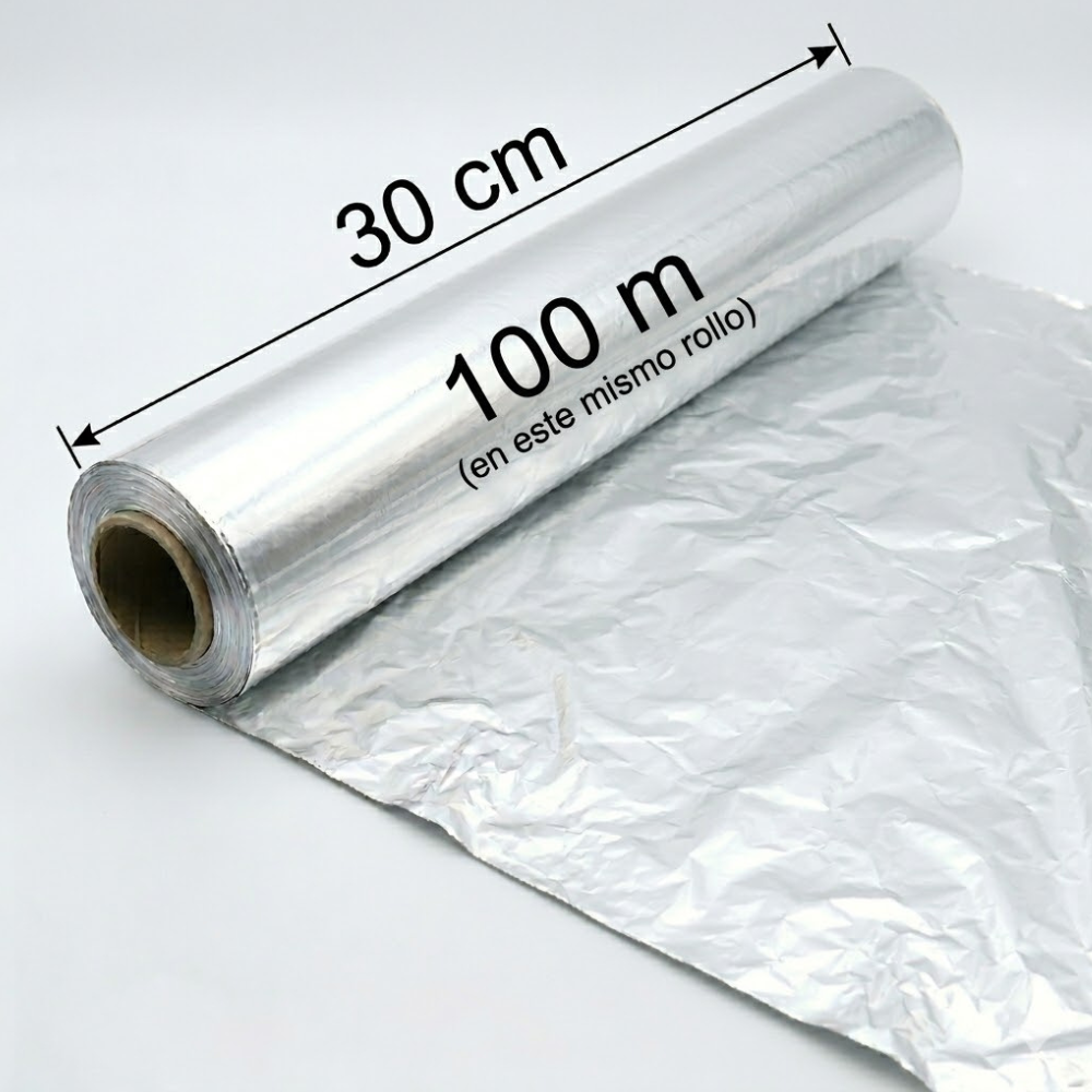 Papel Aluminio Nice en Rollo 30 cm x 100 m