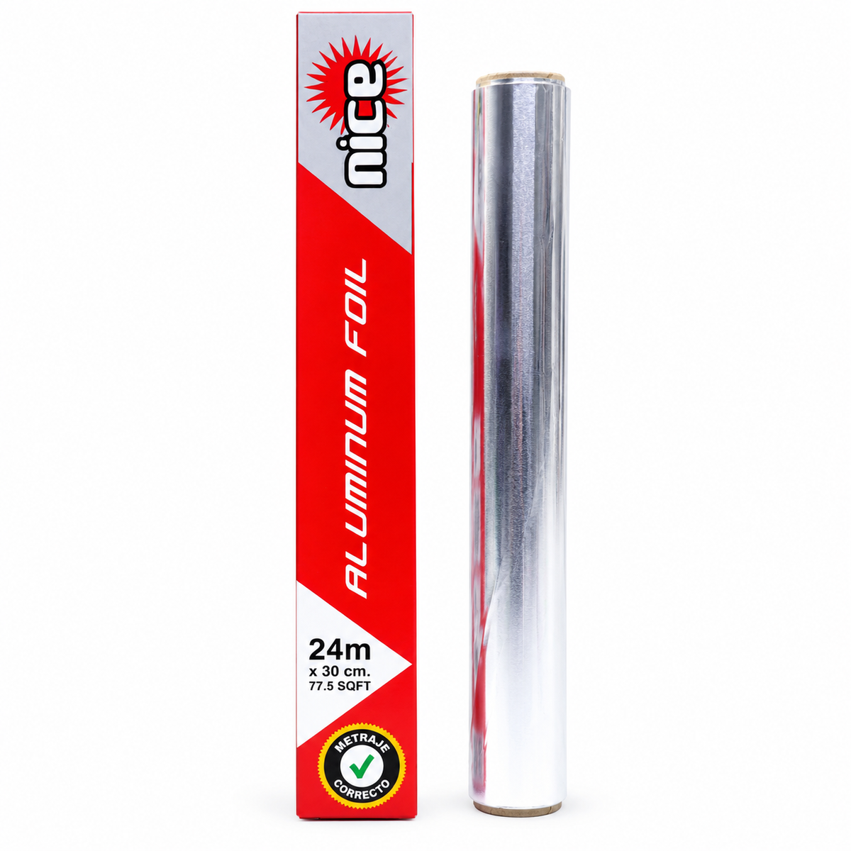 Papel Aluminio Nice en Rollo 30 cm x 24 m