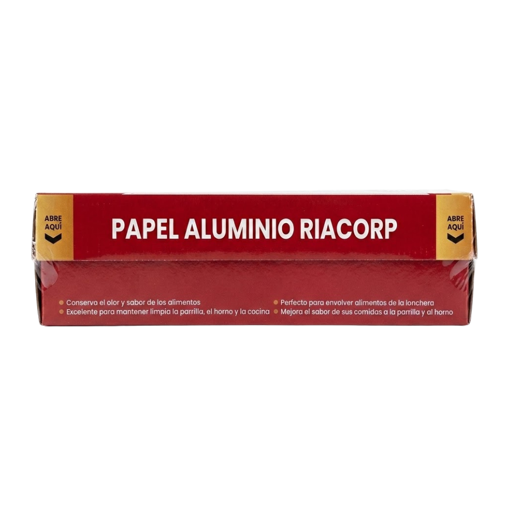 Papel Aluminio Riacorp en Rollo 30 cm x 100 m
