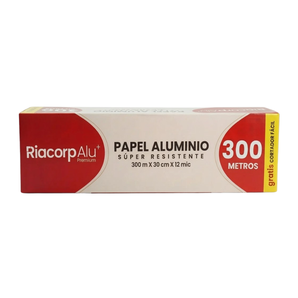 Papel Aluminio Riacorp en Rollo 30 cm x 300 m