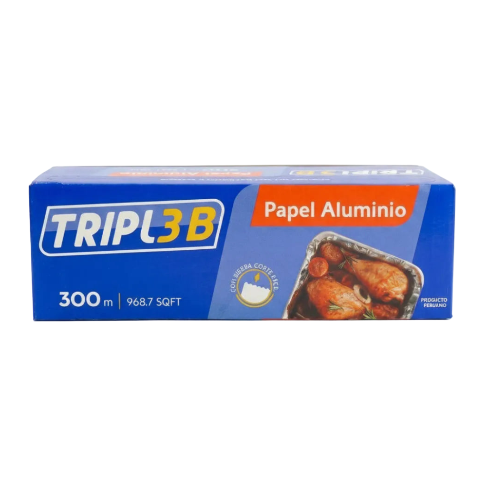 Papel De Aluminio Triple B Caja30 cm x 300 m