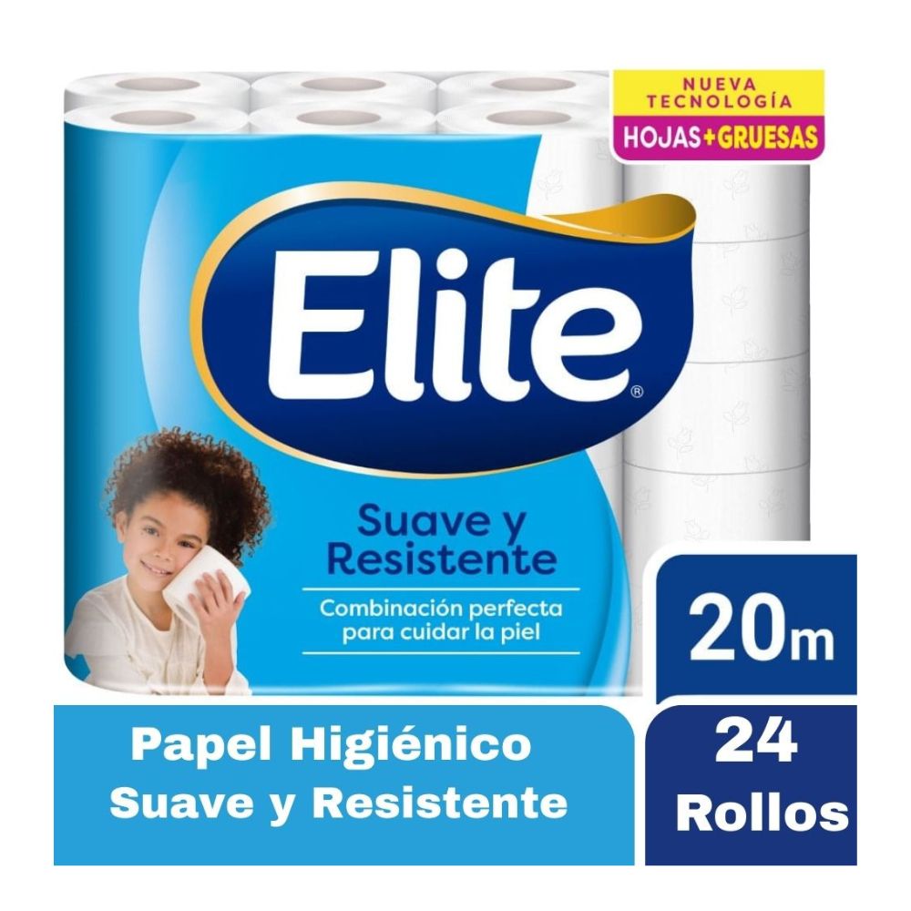 Papel Higiénico Doble Hoja Elite Paquete 24un