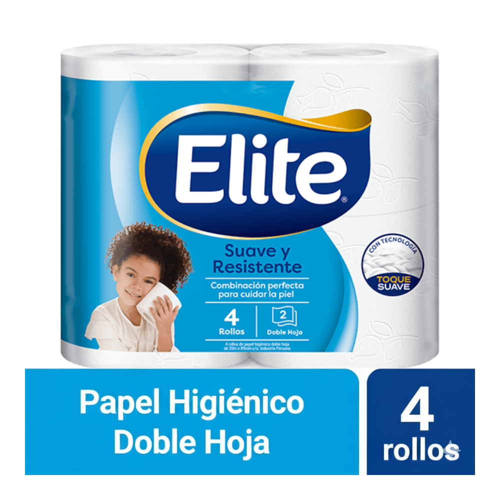 Papel Higiénico Doble Hoja Elite Soft Max Paquete 4un