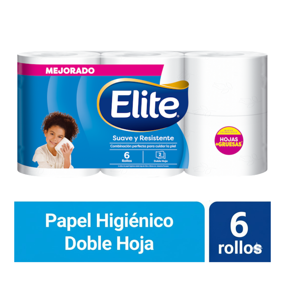 Papel Higiénico Doble Hoja Elite Soft Max Paquete 6un