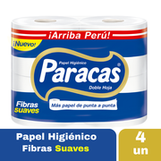 Papel Higiénico Doble Hoja Paracas Azul Paquete 4un