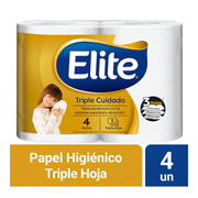 Papel Higiénico Elite Triple Cuidado 30 m Paquete 4un