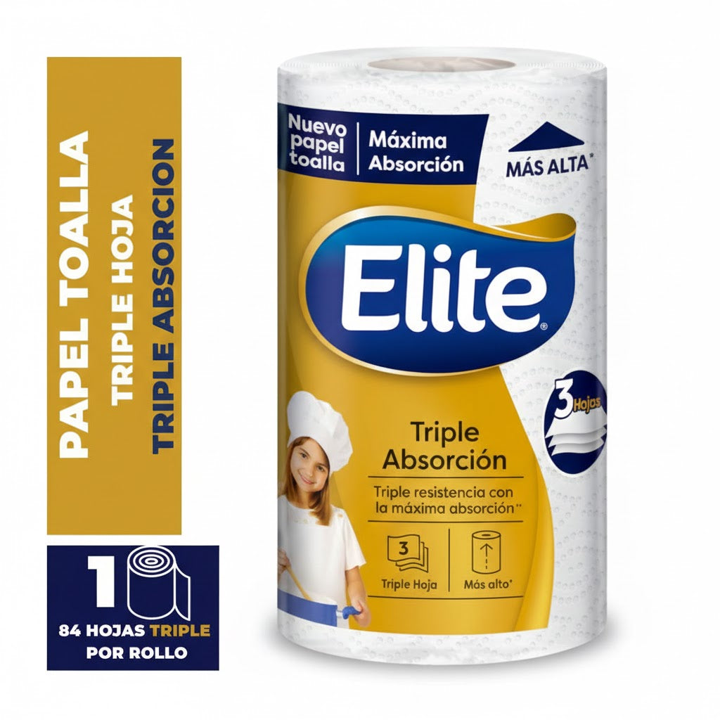 Papel Toalla Elite Triple Absorción  84 Hojas