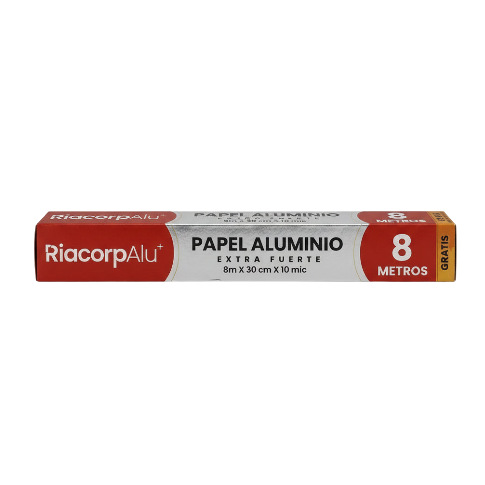 Papel de Aluminio Riacorp en Rollo 30 cm x 8 m