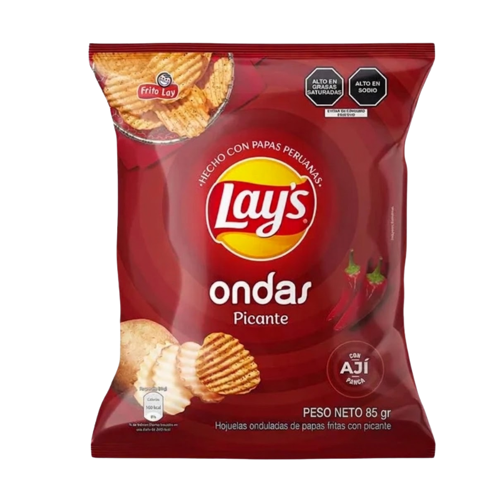 Papitas Frito Lay en Ondas Picante Bolsa 85 gr