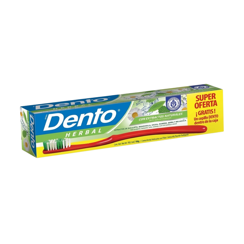 Pasta Dental Herbal Dento Familiar 180gr + Cepillo