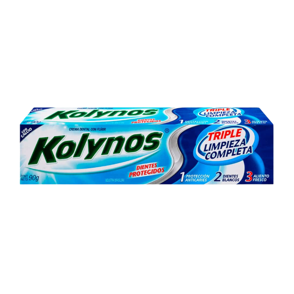 Pasta Dental Kolynos Triple Limpieza Completa 90gr