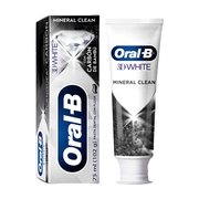 Pasta Dental Oral B 3D White Clean Carbón Bambú 75ml-102gr
