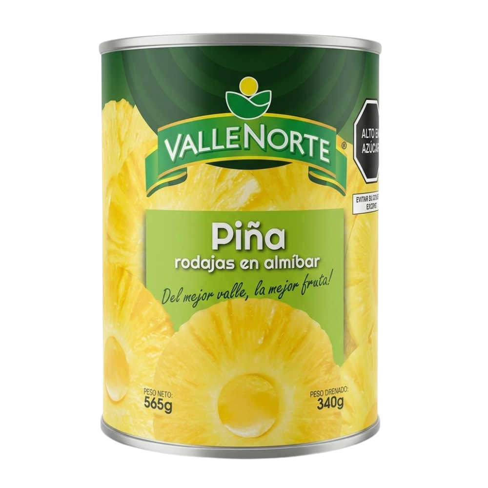 Piña en Rodajas Valle Norte Lata 565gr