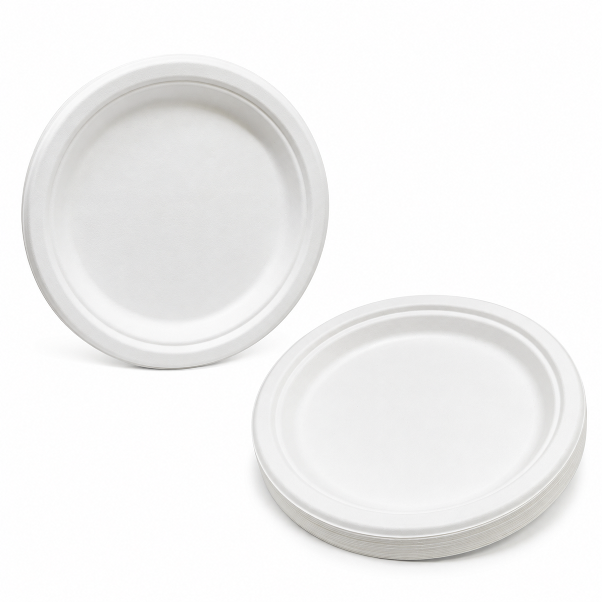 Plato Biodegradable 9" 22.5 cm Darnel Naturals Bagazo de Caña Paquete x 20 un.