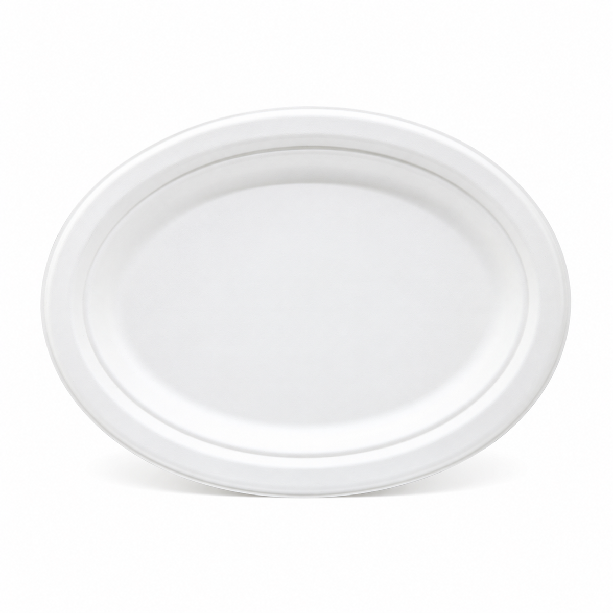 Plato Biodegradable La Europea Ovalado 26 Bagazo de Caña Paquete x 25 un.