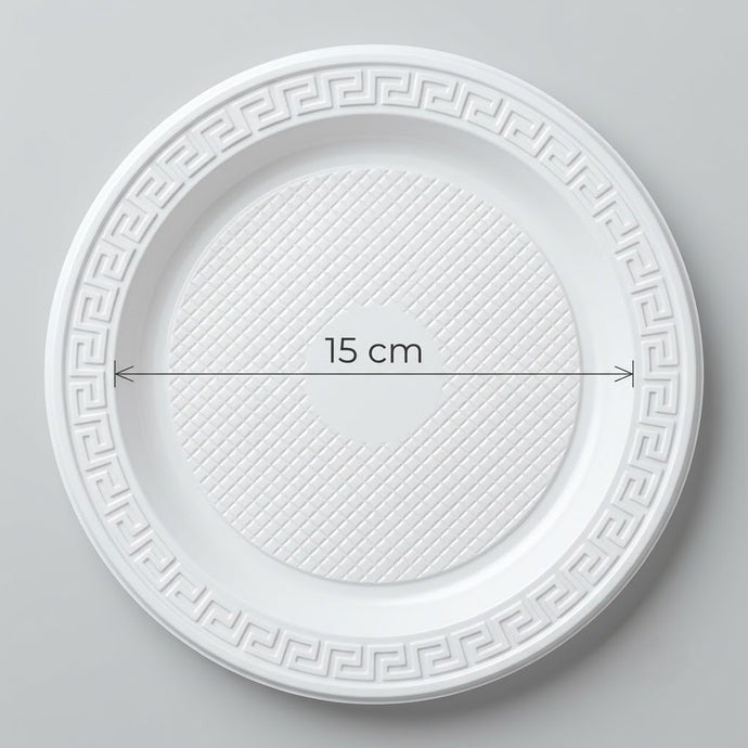 Plato Descartable Hawai 15 3R Blanco Paquete 25un.