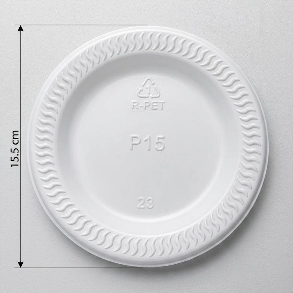 Plato Descartable Pamolsa 15 Fiesta Pet Plus Paquete 25un.