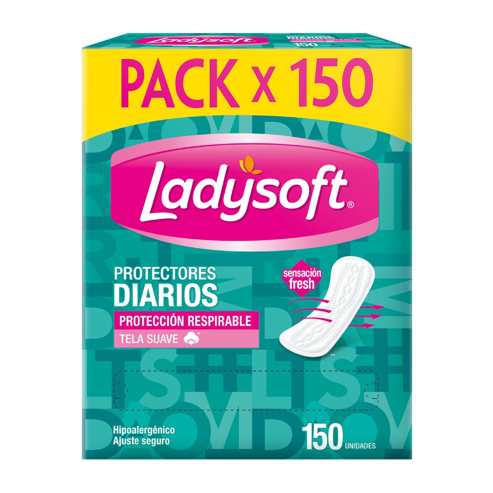 Protectores Diarios Ladysoft Tela Suave 150un