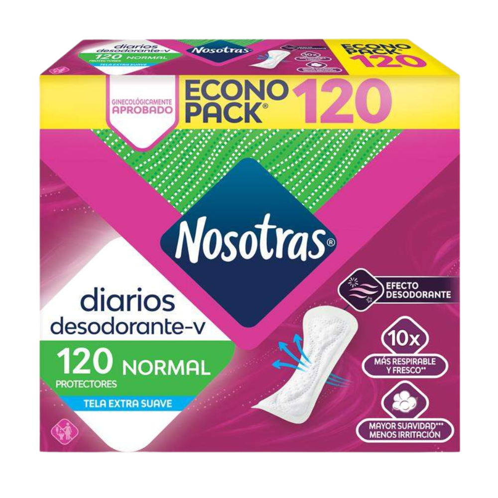 Protectores Diarios Nosotras con Desodorante Normal 120un