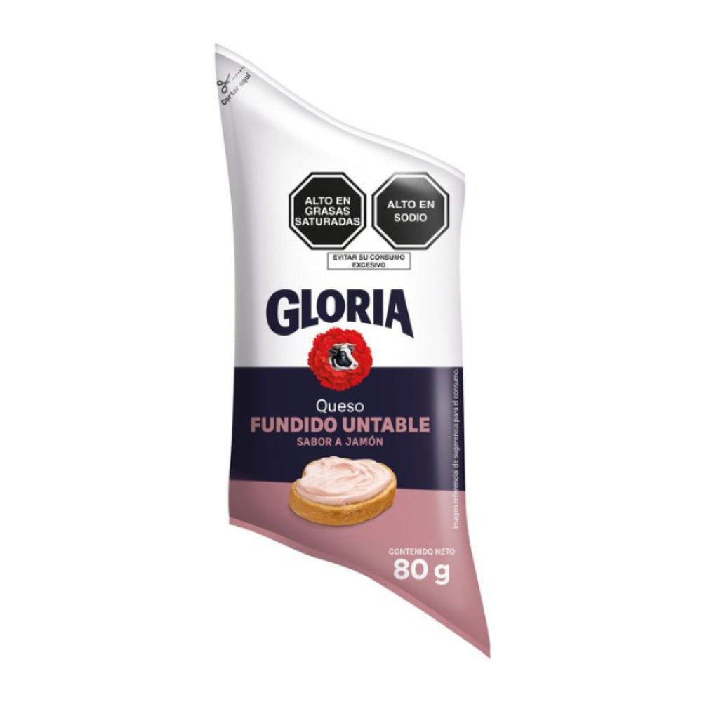 Queso Fundido Untable Gloria Sabor Jamón 80gr
