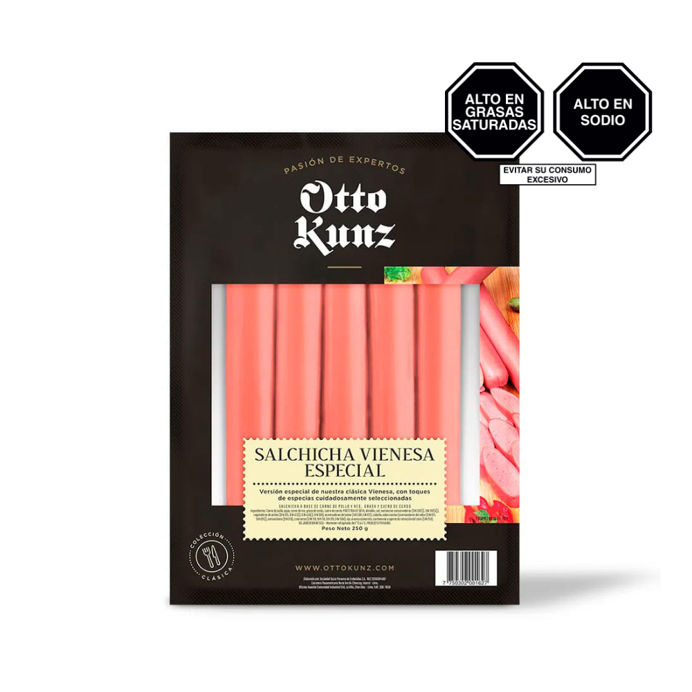 Salchicha Vienesa Especial Otto Kunz 250gr