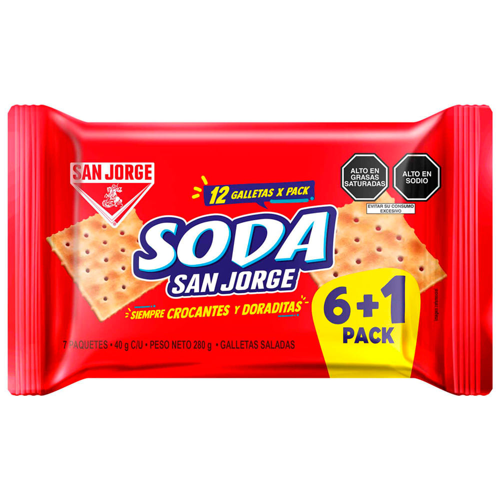 San Jorge Galletas Soda Bolsa 7 Und 280g