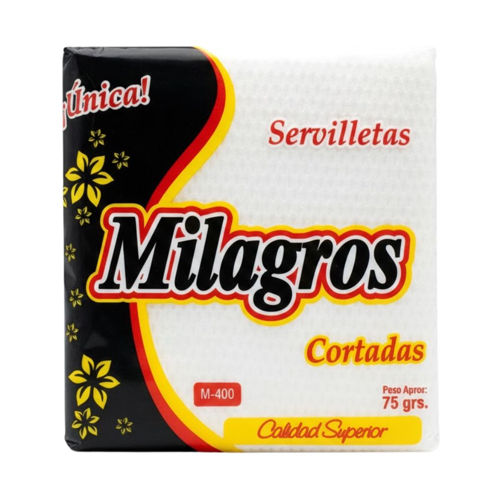 Servilleta Cortadas Simples Milagros 75gr