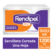Servilleta Rendipel Institucional Cortadas 1200 Hojas