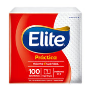 Servilletas Dobladas en 2 Elite Practica 100 Hojas