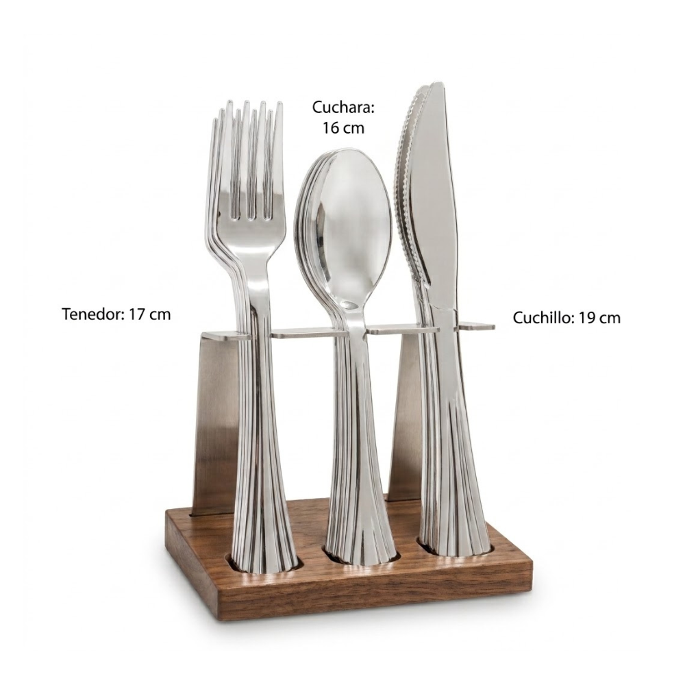 Set de Cubiertos de Luxe Dasil Plástico Paquete 24 un.
