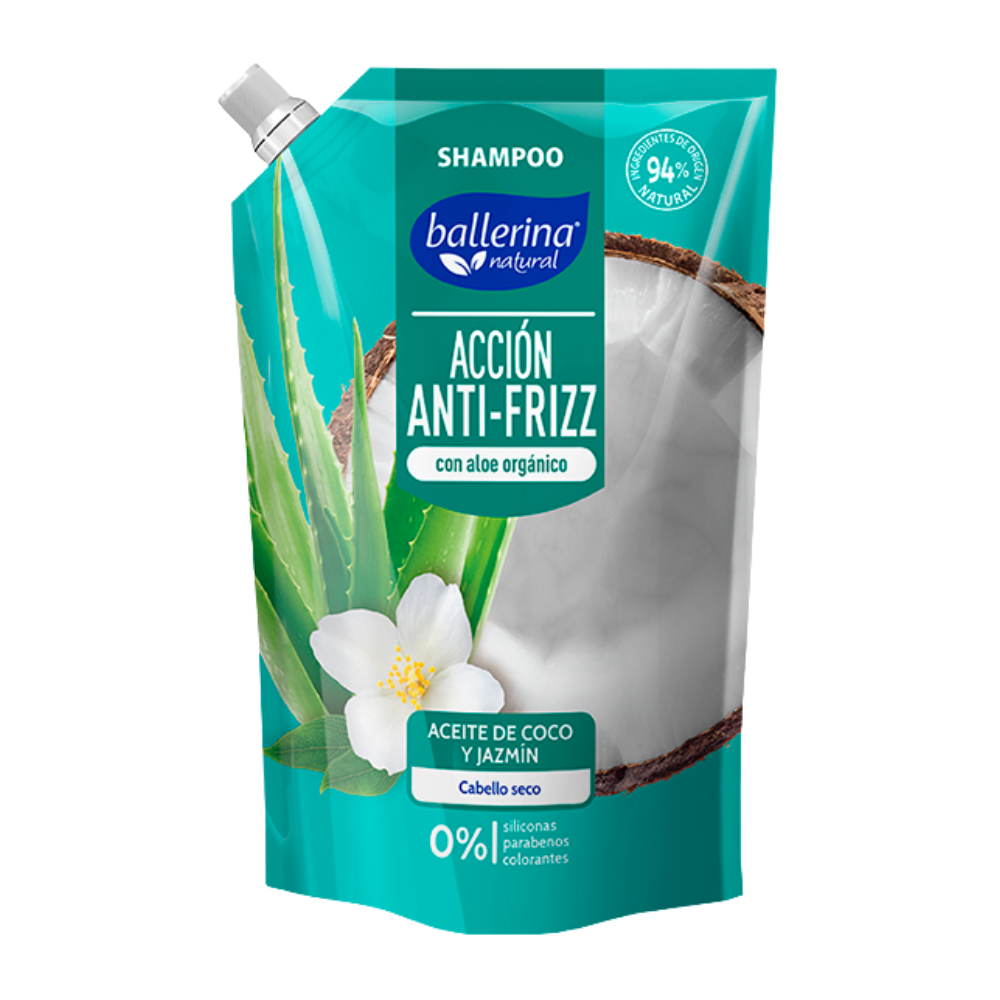 Shampoo Ballerina Aceite de Coco y Jazmín Doypack 750ml