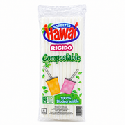 Sorbete Hawai Compostable Rigido sin envoltura Paquete x 50 uni.