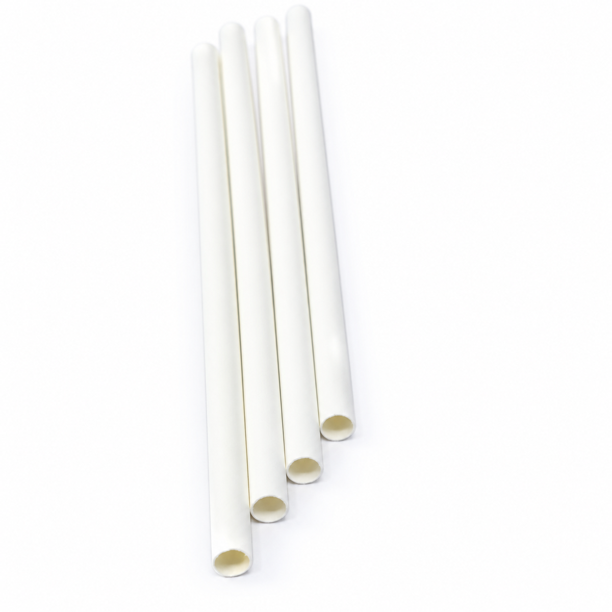 Sorbete de Papel Blanco Hawai Biodegradable 6 mm x 21 cm Paquete x 50 un.