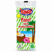 Sorbetes de Papel  Hawai  Colores 6 mm x 21 cm Paquete x 25 un.