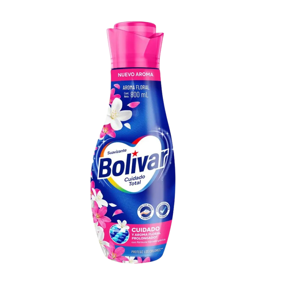 Suavizante Bolivar Cuidado Total Aroma Floral Frasco 800ml