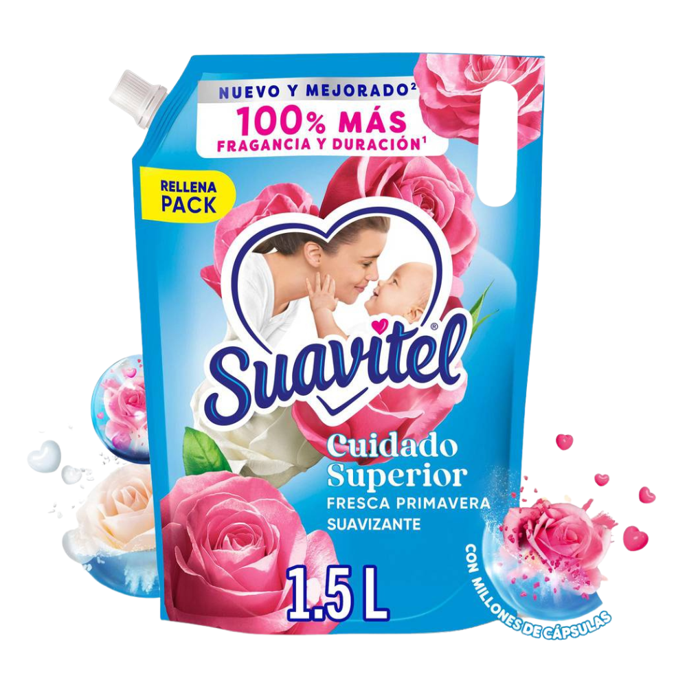 Suavizante Suavitel Fresca Primavera Doypack 1.5Lt
