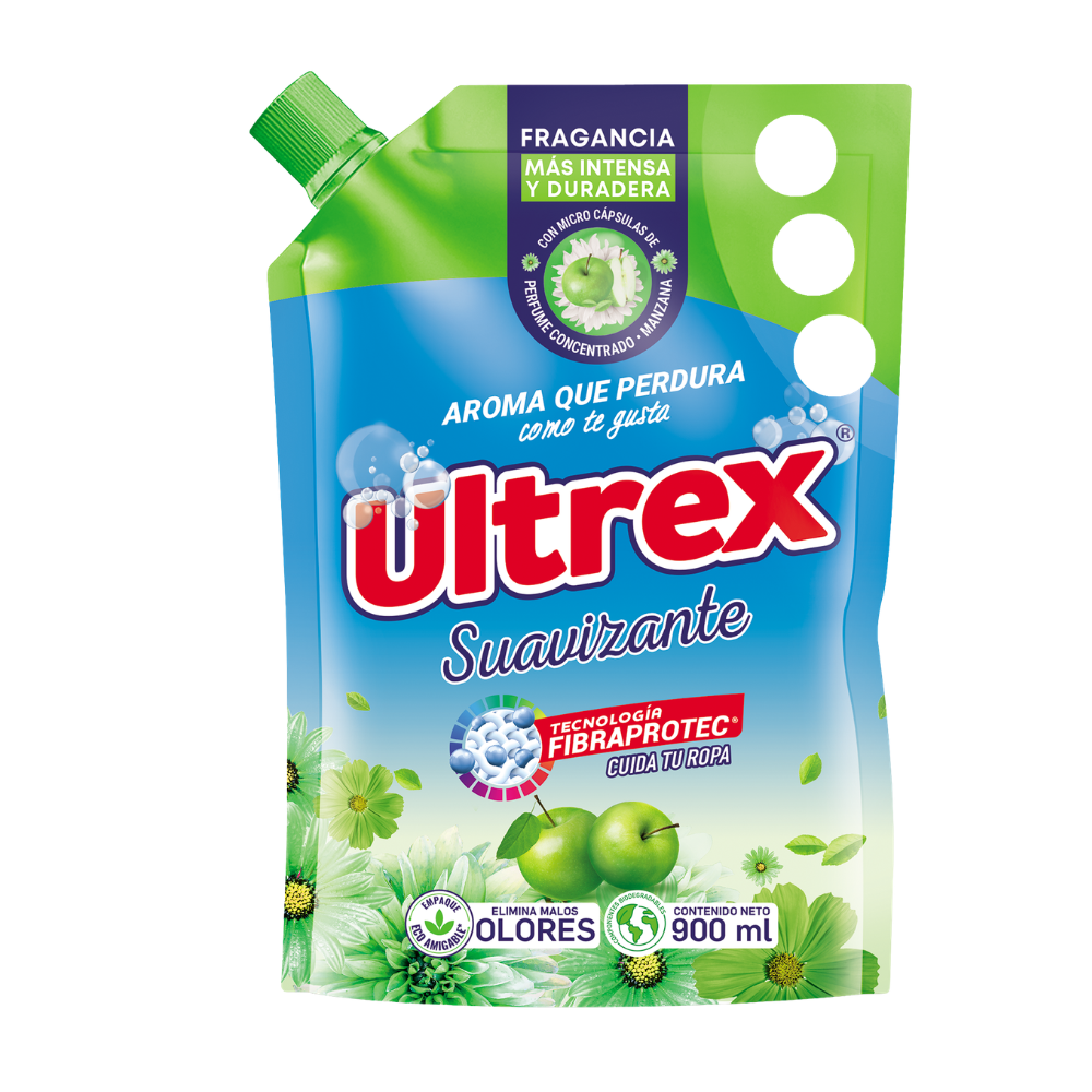 Suavizante Ultrex Aroma Manzana Doypack 900ml