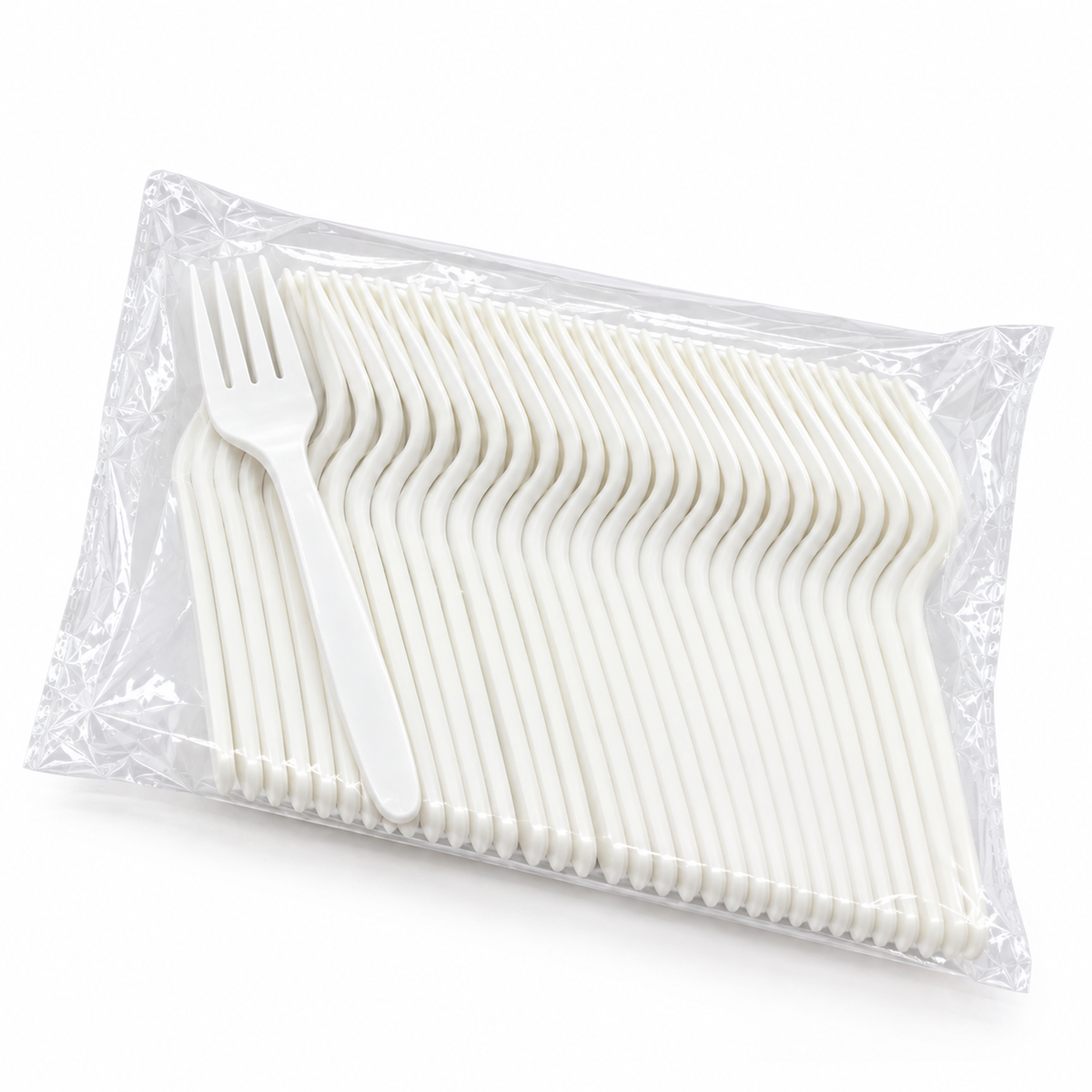 Tenedor Biodegradables Almidón de Maíz Compostables 16 cm Paquete x 50 un.