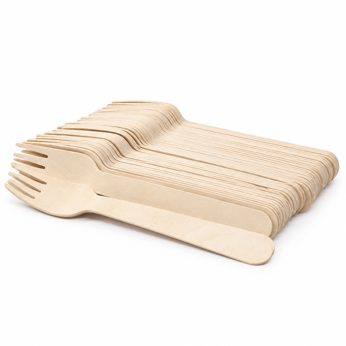 Tenedor Ecológico de Bambú/Madera 15.5 cm Paquete 50 un.